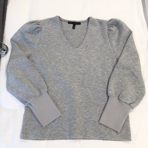 WHBM V Neck Puff Shoulder Sweater - Size L (never worn)